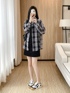 Áo Len Cardigan Vải Voan Kẻ Caro Mùa Hè Cho Nữ Váy Ngắn Không Tay Eo Thắt Chặt Bộ Đồ Hai Mảnh Trang Phục Công Sở Phong Cách Hàn Quốc