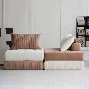 Nordic Style Velvet Sofa Bed Nine Layer Cake Fabric Couch Module Single Person Small Household Lazy Sofa Bed Home Furniture
