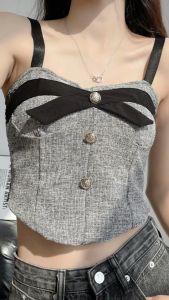 เสื้อสายเดียวงานโบว์ กระดุมหน้า สายเกา สาวเวียด แนะนำจ้า!!