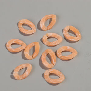 30pcs 20x30mm Acrylic Dual Color Cuban Link Chain Loose Beads for Bracelet Necklace Glasses Chain Making DIY Jewelry Accessories