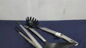 IKEA DIREKT อูปกรณ์ครัวสแตนเลส 3 ชิ้น ที่คีบอาหาร/ทัพพี/ตะหลิว สำหรับกะทะ Teflon ทนความร้อนไม่เป็นสนิ่ม