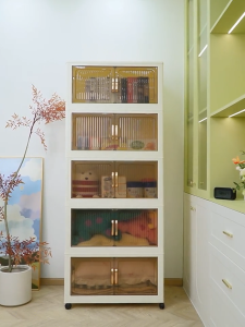 TUSSAH ตู้เก็บของพับได้ กว้าง 50/60/70/80 ซม. วัสดุ PP หนา ตู้เก็บของพลาสติก ตู้เอนกประสงค์ กันฝุ่น โปร่งใส ตู้เก็บของ พื้นที่กว้าง มีล้อด้านล่ กล่องเก็บของในครัวเรือน ใหญ่มีล้อเลื่อน