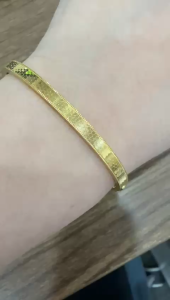 POH HENG Jewellery 22K Scales Bangle in Yellow Gold [Price By Weight]