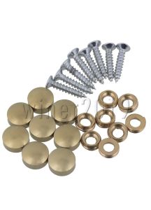 Set 8 Chụp chân vít inox mạ vàng Gold PVd cao cấp Size 14mm