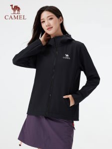 Camel เสื้อขนแกะนุ้มสำหรับผู้หญิงแจ็คเก็ตกันลมน้ำสายรัดข้อมือไล่ยุ่งไฟฟ้าสถิตย์สำหรับกิจกรรมกลางแจ้ง