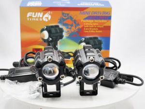 Mini Driving Light V6: High and Low Beam White and Yellow Single And Dual Lights Korean LED Chip