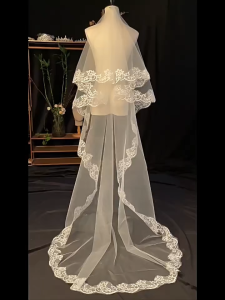 【Ready Stock】 Elegant Bridal Veil with Bow Headdress Bride To Be Gift Party Mesh Hairpin Wedding Decoration