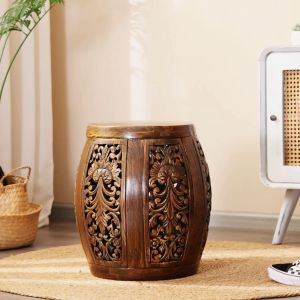 เก้าอี้ตบ/ม้านั่ง multifunction ไม้จริง แบบครีเอทีฟ เก้าอี้เปลี่ยนรองเท้า โต๊ะข้างเตียง เก้าอี้วางต้นไม้