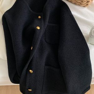 PAZHAOLANG | Black Oversized Casual Jacket for Autumn and Winter
