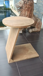 โต๊ะข้างเตียงไม้สัก มินิมอล ไม้สักเก่า