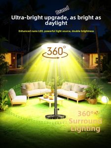 YUNHONG | Solar Round Outdoor Floor Light