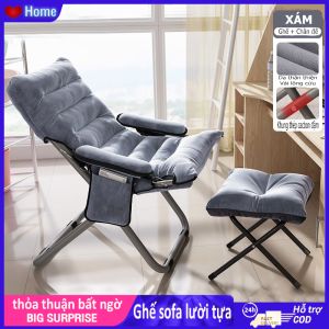 HOME Ghế sofa lười tựa lưng gấp gọn -thư giãn đọc sách thoải mái smart Ghế thư giãn cao cấp ( Mẫu Mới )