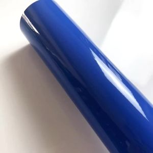 Classic Glossy Dark Blue PVC Vinyl Wrap Film Self Adhesive Car Motorcycle DIY Sticker Decal With Air Release