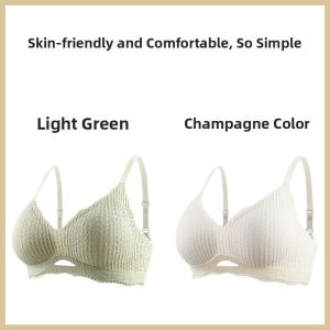 PIER N°5 | Herbal Initial Color Womens Bra Lace Soft Support Anti-Sagging Side Breast Collection Prevent Underwear Full Cup V-Neck Bra