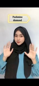 Pashmina Diamond Italino/Pashmina Sabyan/Pashmina Murah Kerudung/hijab Pasmina Polos - Almahira Shop