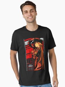 Bandai | 2026 Hot Selling Summer Fashion New Anime New Century Gospel Warrior Outdoor Suitable for Street Cotton Loose Round Neck T-shirt