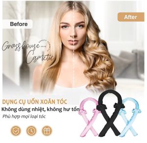 Thanh uốn tóc xoăn không dùng nhiệt | Thanh cuốn tóc lựa cao cấp