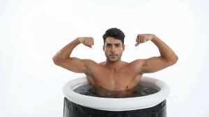 TOYO Ice Bath Tub For Athletes With Cover Cold Plunge Tub For Recovery Therapy Ice Baths at Home Outdoor