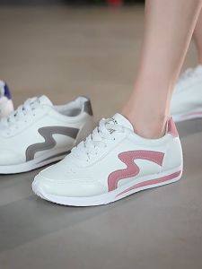 Women Korean Style Mesh Breathable Sneakers Jogging Shoes LightWeight Flat Leisurel Pink Rubber Running Shoes For Women