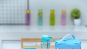 COD Tas Bekal Anak Set Astronot / Kotak Makan Botol Sendok Garpu Lunch Fit