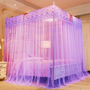 New 2025 Mosquito Net Full Cover Style for Bedroom No Installation Required Stainless Steel Frame Universal Queen Size Bed
