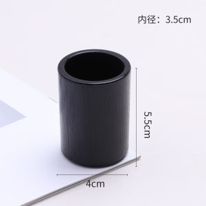 Acrylic Plastic Toothpick Holder Black Uncovered round Japanese Style Hotel Restaurant Commercial Use Storage Box Container