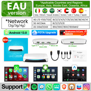 HDMI CarlinKit TV Box 8GB+128GB Android 13 CarPlay AI Box Video Output Qualcomm SM6225 Android Auto Wireless CarPlay For Netflix