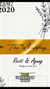 200 Undangan Pernikahan Khitanan Model Elegan Pake Sabuk SR617-618