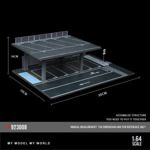 Car Garage Diorama Model Steel Frame Platform Assembly Scene Series - Realistic Diorama for 1:64 Diecast Collectors