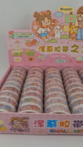 Wholesale 60 pcs of Washi Tape (with gift Box) Labubu Capybala Sanrio Girl Character Journaling Needs