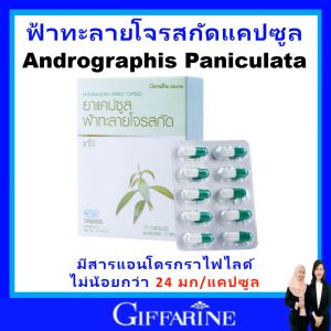 ของแท้ ฟ้าทะลายโจร กิฟฟารีน giffarine ฟ้าทะลายโจรสกัด ฟ้าทะลายโจร สกัดเข้มข้น 24 มก บรรเทาอาการไอ เจ็บคอ บรรเทาอาการอักเสบ ปลอดภัย มาตรฐาน GMP ผ่าน อย.ส่งฟรี