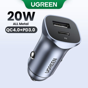UGREEN Car Charger Type C PD 20W QC 18W Fast Charger Power Delivery Car Charger with QC3.0 USB Port for iPhone 15 14 13 Pro Max iPhone 15 14 Plus iPhone 12 11 Pro Max /X/8/iPad Huawei P30 Redmi 9Sumsang S20/S21/S22 Ultra iPad Pro 2021 Xiaomi