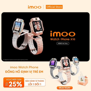 Mới - Đồng Hồ Thông Minh Trẻ Em Lắp Sim imoo X10 Gọi Điện Thoại/ Camera Kép/Video call HD/Định Vị GPS/4G Smartwatch/Kháng Nước/Màn hình AMOLED