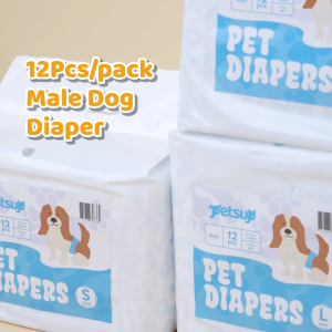 Petsup Male Dog Diapers 12Pcs Disposable Belly Wrap for Leak-Proof Protection Comfort Disposable Diapers