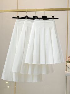 Váy Dài Xếp Ly Cạp Cao Phong Cách Công Sở Mùa Xuân Thu Cho Nữ Váy Midi Chữ a Cỡ Lớn Có Khóa Kéo