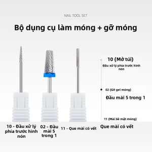 Perfect color | Đầu Khoan thép Wolfram cho Loại bỏ Sơn Móng Tay và Đẩy Da Chân Móng