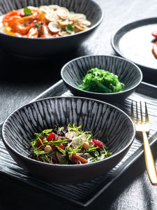 Nordic Style Ceramic Bowl Creative Vintage Rice Soup Salad Dessert Bowl Japanese Style Home Dining Utensils Made in China