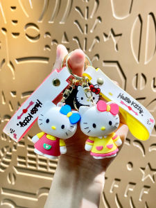 Creative Hello Kitty Keychain Handbag Pendant Cartoon Cute Doll Car Key Chain Hanging Ornament Small Gifts for Children