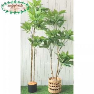 Pohon Hias Pohon Imitasi Daun Manggis Variasi Tinggi 150 & 170 Cover Eceng Gondok Motif Dekorasi Ruang Tamu