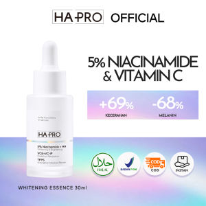 [HAPRO] HA PRO Niacinamide Vit C Whitening Glowing Serum Essence 30ml | Face Serum | Serum Wajah | Whitening Serum | Serum Pencerah Wajah | Face Essence | Esens Wajah Pencerah Kulit Kering - Lazada