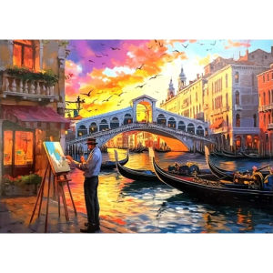500/1000/1200/2000Pieces Venice Artist Painting Jigsaw Puzzle Premium Art Puzzle for Adults Relaxing Gift