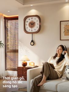 MEISD | Đồng Hồ Tường Gỗ Sáng Tạo Cao Cấp Phong Cách Retro