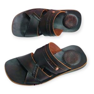 SANDAL KULIT PRIA ( GARANSI KULIT SAPI 100% ) MODEL 4008 COKLAT ( PREMIUM HIGH QUALITY )