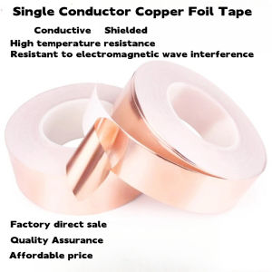 0.08mm thick *30m long/roll copper foil tape conductive shielding anti-interference high temperature radiation protection grounding static discharge