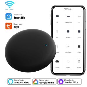 รีโมทคอนโทรลอัจฉริยะ Tuya WiFi สำหรับบ้านอัจฉริยะ สำหรับทีวี เครื่องปรับอากาศ รีโมทคอนโทรล Alexa ทำงานร่วมกับ Google Home Yandex และ Google