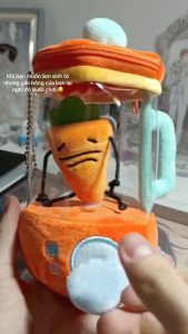 Gấu bông máy xay sinh tố Cà rốt 15cm Plush Carrot Juicer Toy