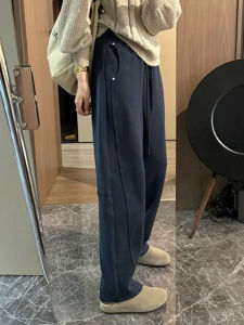 High Waist Straight Leg Sweatpants for Pear Shaped Women Autumn New Style plus Size Banana Pants Drapey Casual Wide Leg Pants