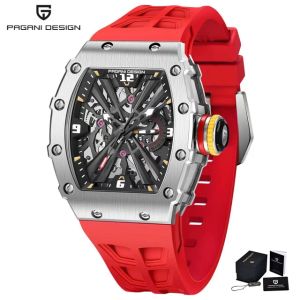 PAGANI DESIGN PD-1738 18K Gold Watch for Men |   Barrel Shape Men Quartz Watch Japan TMI VH65 Movement Sapphire Crystal Silico