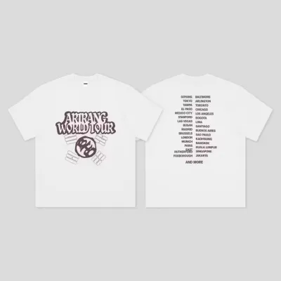 hot toys | 2026 BTS Arirang Double-sided Graphic Tshirt Korea Kpop Unisex 100%Cotton Tee Fan Merch Fan Uniform Womens Fashion Shirt