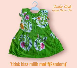 DASTER BAYI / ANAK BALITA BAHAN RAYON ADEM MOTIF BATIK